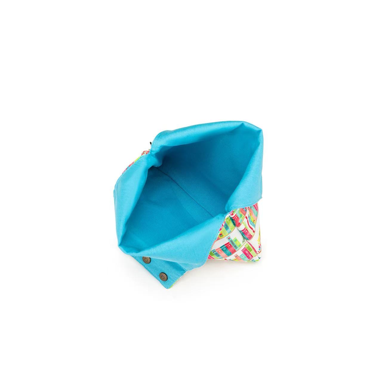 della Q Nora Wrist Bag - 1300-1 - *Linen - Library - Sky
