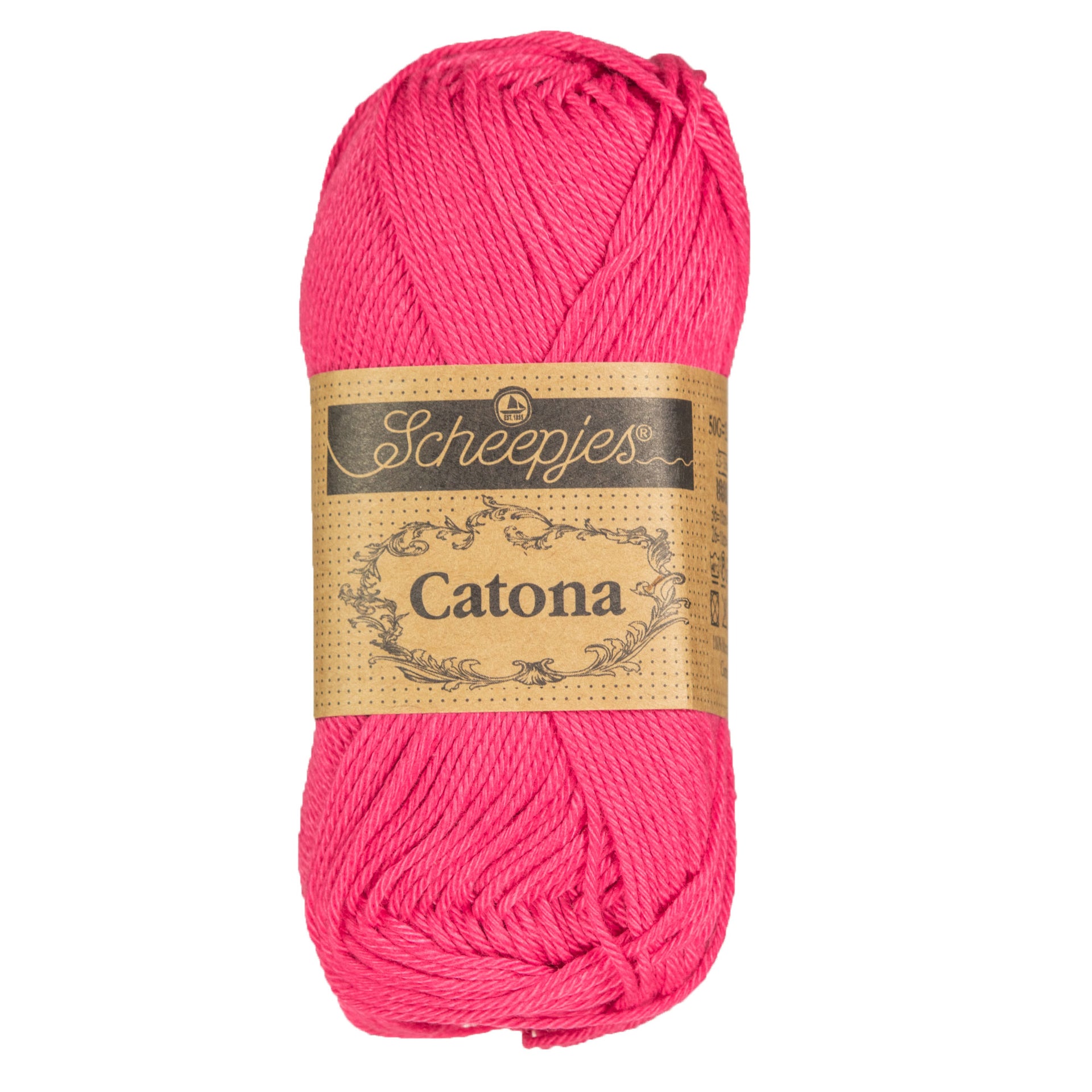 Scheepjes Catona Yarn - 114 Shocking Pink - Zoom Image
