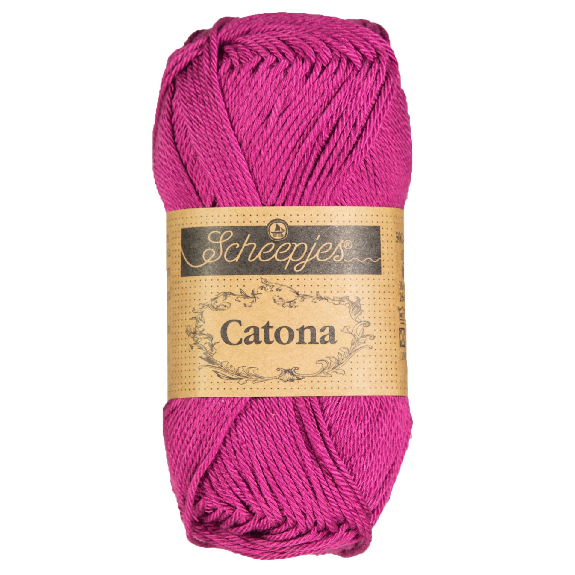 Scheepjes Catona Yarn - 128 Tyrian Purple - Zoom Image
