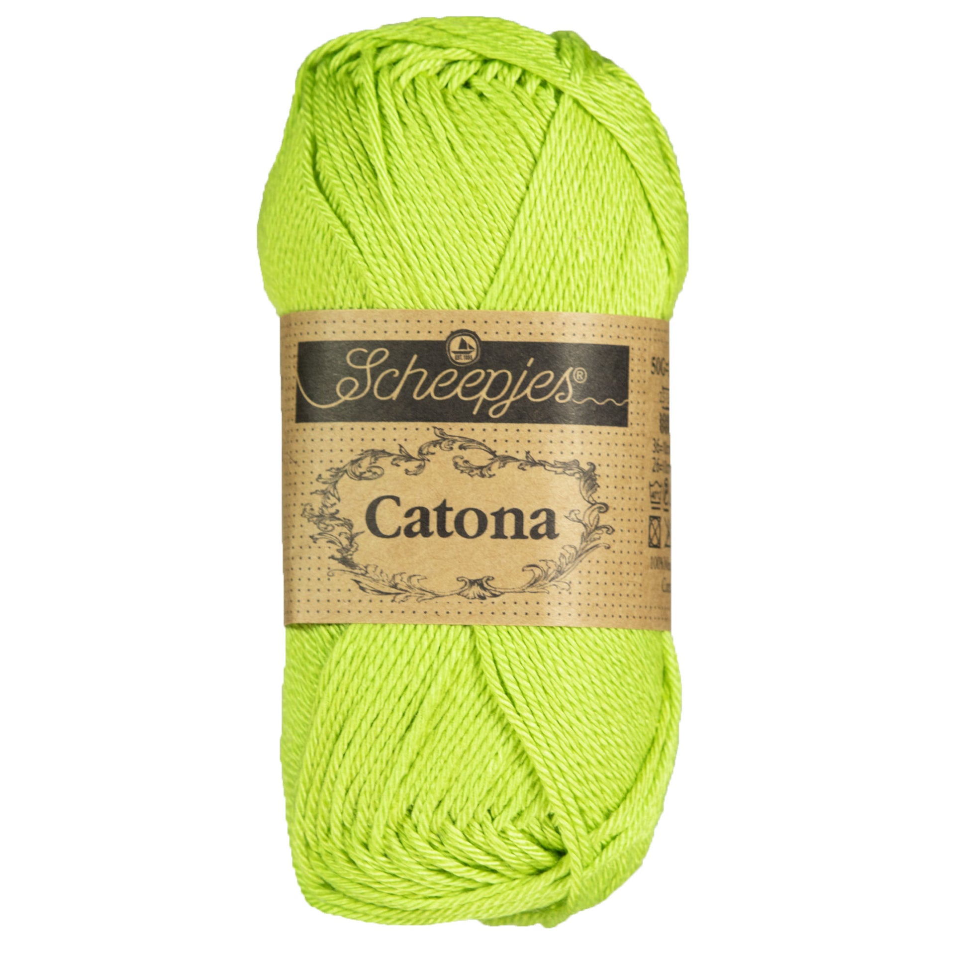 Scheepjes Catona Yarn - 245 Green Yellow - Zoom Image
