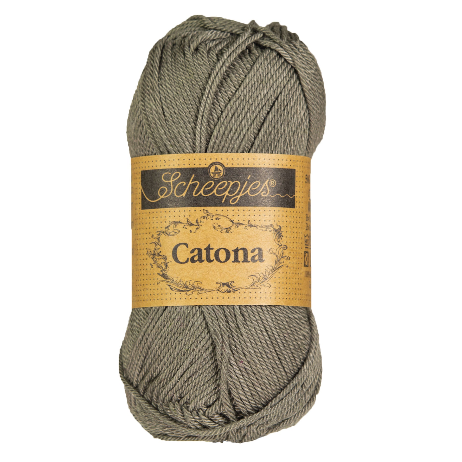 Scheepjes Catona Yarn - 387 Dark Olive - Zoom Image

