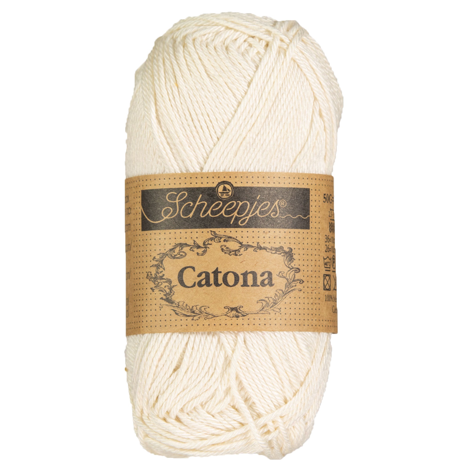 Scheepjes Catona Yarn - 130 Old Lace - Zoom Image