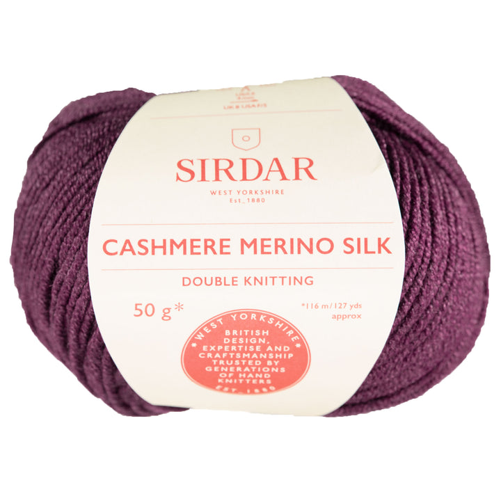 Sirdar Cashmere Merino Silk DK Yarn - 419 Downtown Violet - Zoom Image