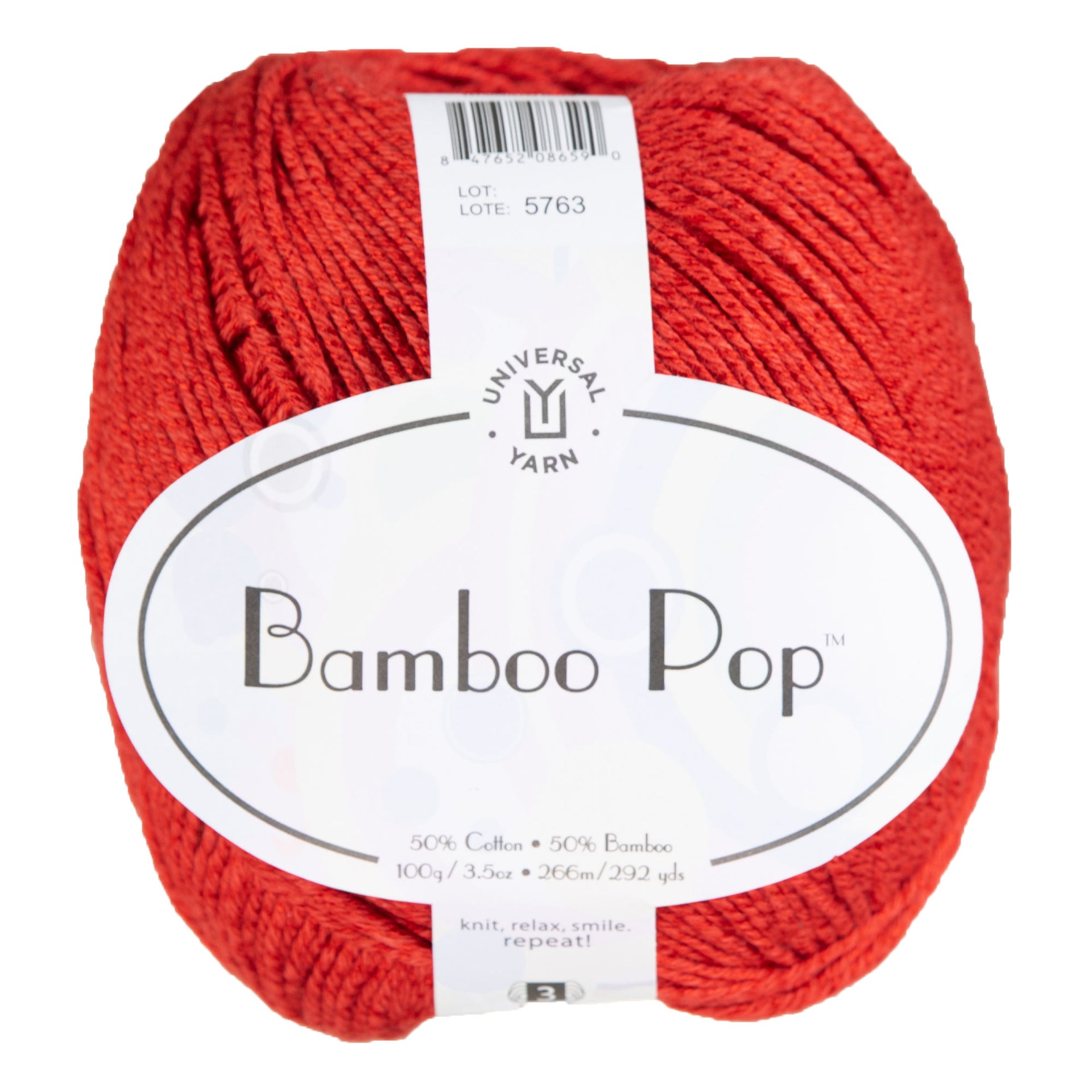 Universal Yarn Bamboo Pop Yarn - 136 Truest Red - Zoom Image
