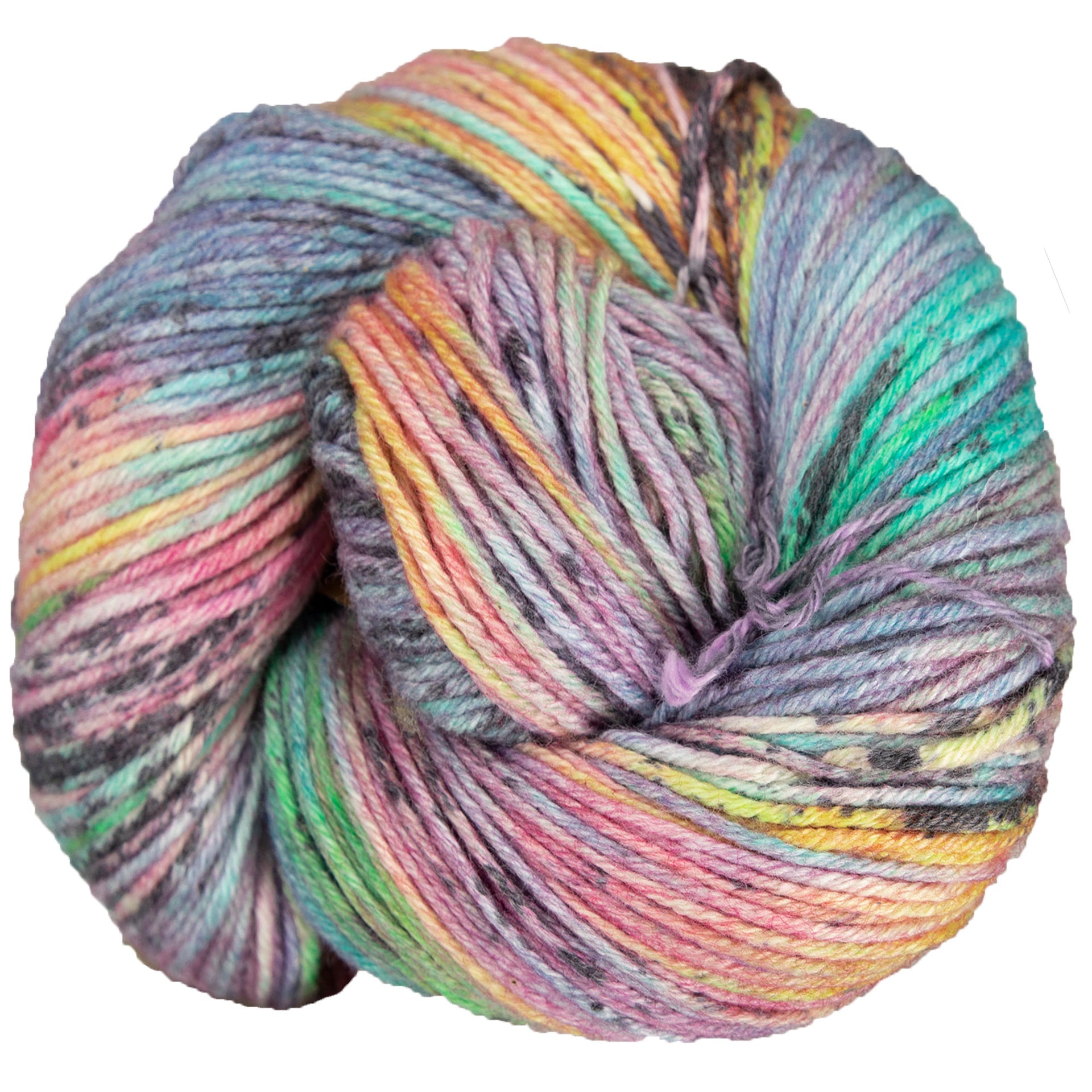 Madelinetosh Wool + Cotton Yarn - Electric Rainbow - Zoom Image
