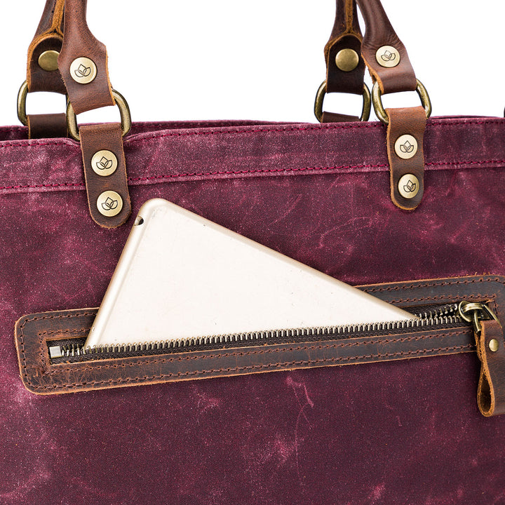 della Q Maker's Canvas Tote - Red - Extra Image