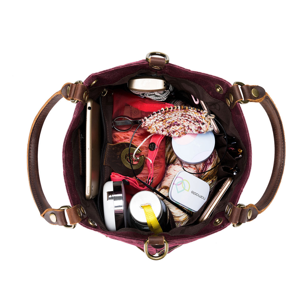 della Q Maker's Canvas Tote - Red - Extra Image
