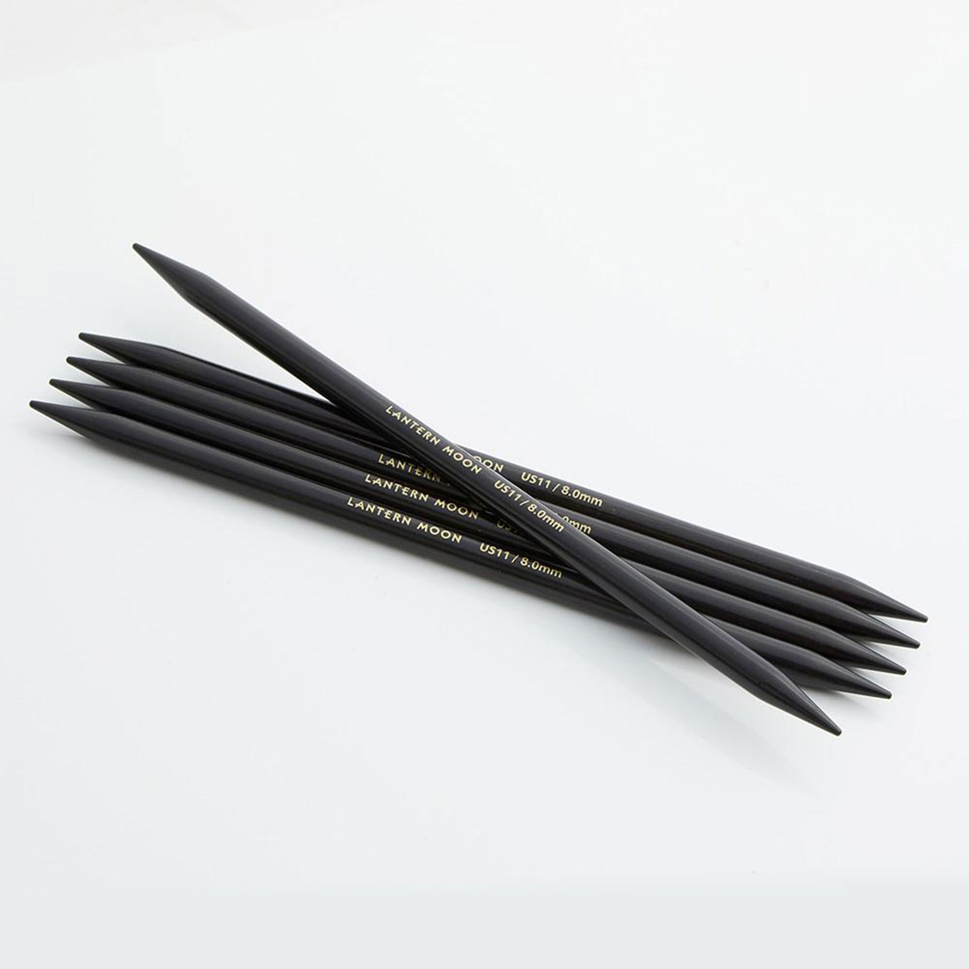 Lantern Moon Ebony Double Pointed Needles - US 9 (5.50mm) - 8" - Zoom Image
