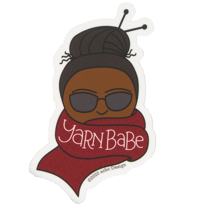 acbc Design Yarn Babe Collection - Red Scarf - Vinyl Sticker - Extra Image