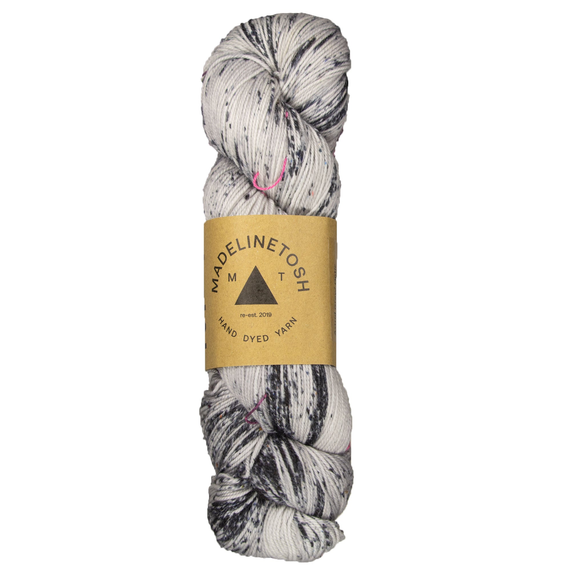 Madelinetosh Twist Light Yarn - Astrid Grey/ Optic - Zoom Image