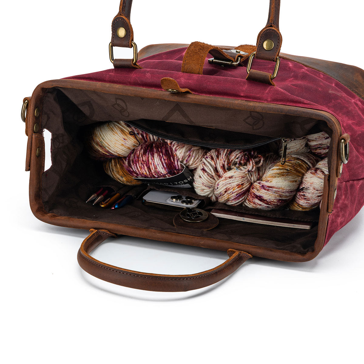 della Q Maker's Canvas Satchel - Mustard - Extra Image