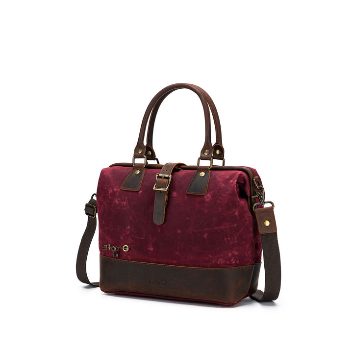 della Q Maker's Canvas Satchel - Mustard - Extra Image