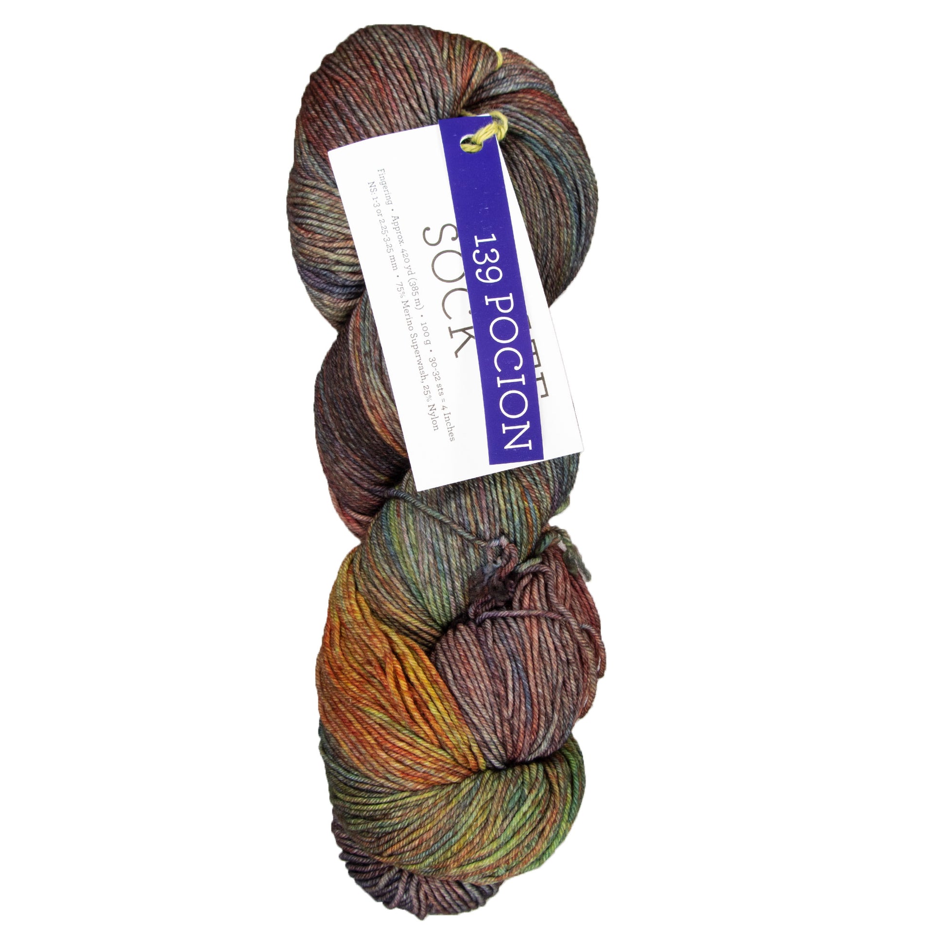 Malabrigo Ultimate Sock Yarn - 139 Pocion - Zoom Image
