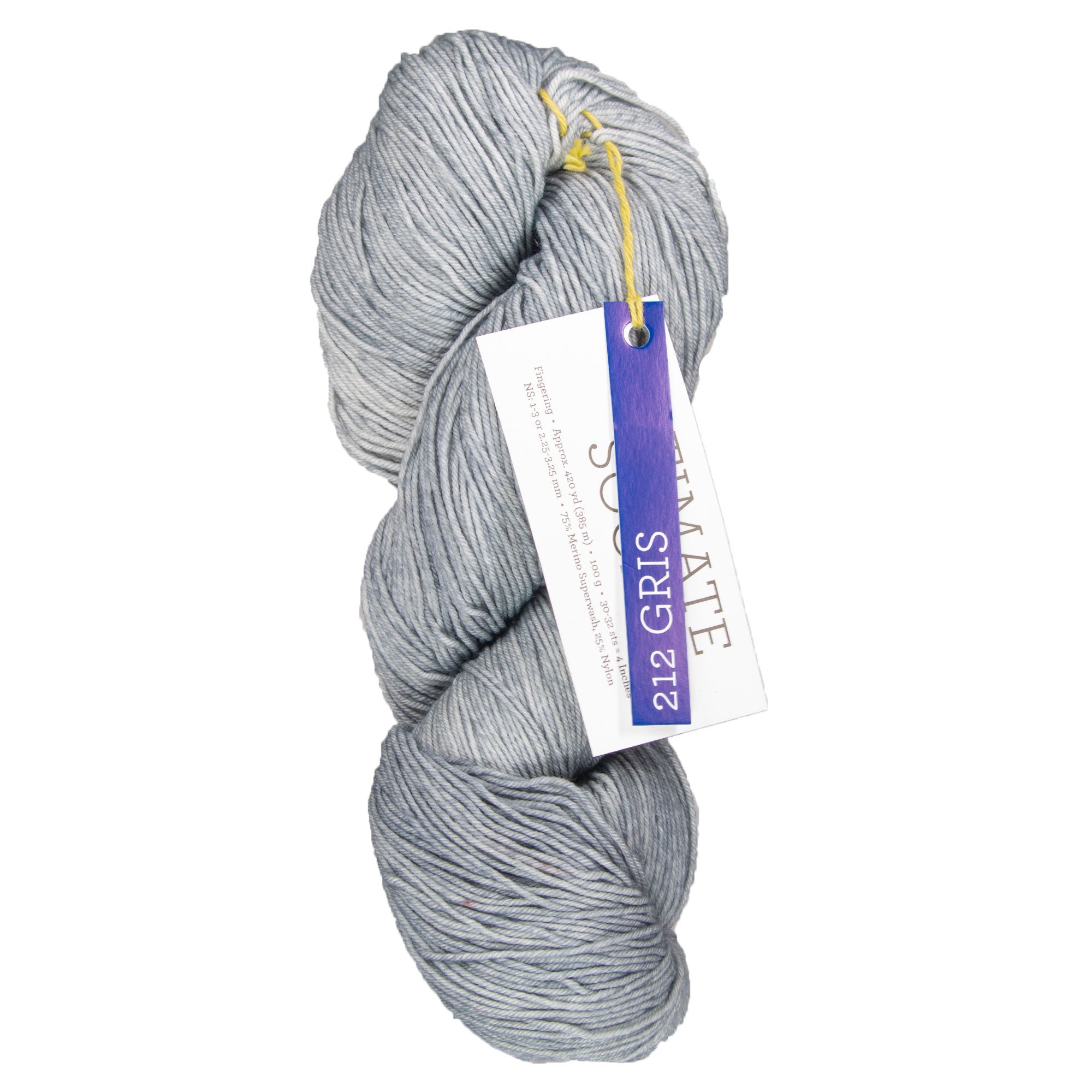 Malabrigo Ultimate Sock Yarn - 212 Gris - Zoom Image