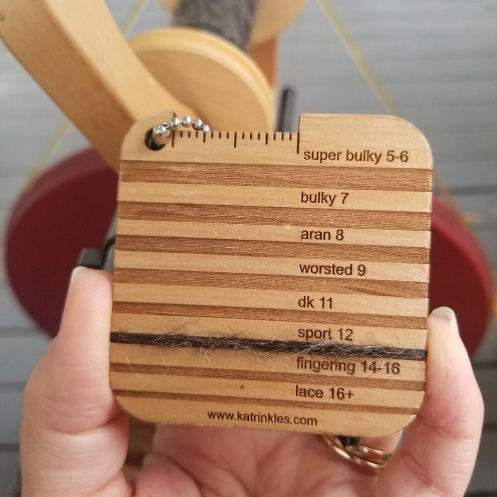 Katrinkles Mini Tools - WPI / Yarn Weight Gauge - Zoom Image
