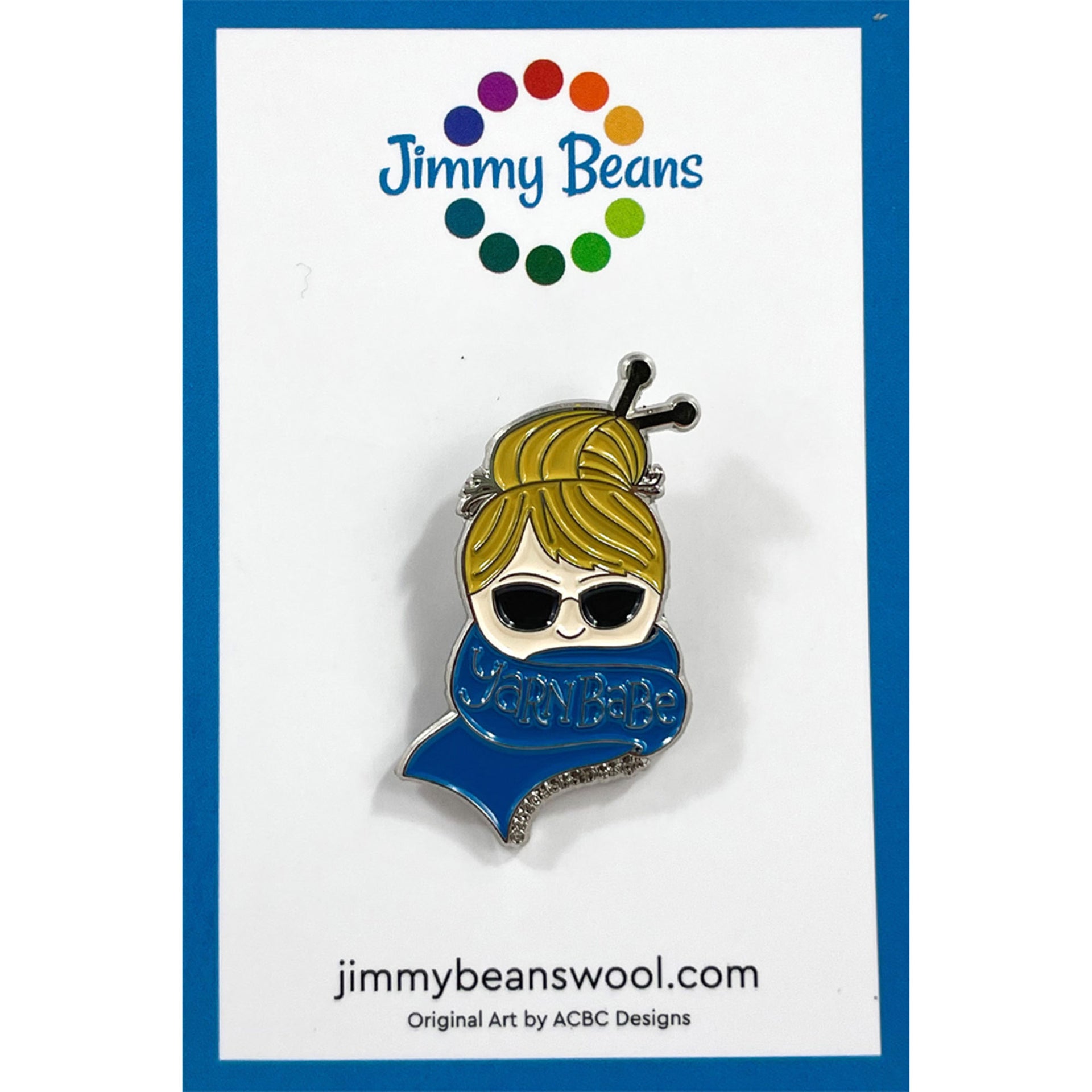 Jimmy Beans Wool Yarn Babe Pins - Blue Scarf - Zoom Image

