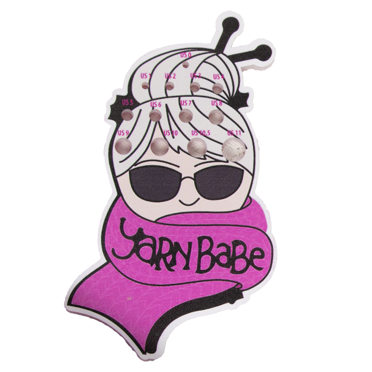 Jimmy Beans Wool Yarn Babe Accessories - Pink Scarf Needle Gauge - Extra Image
