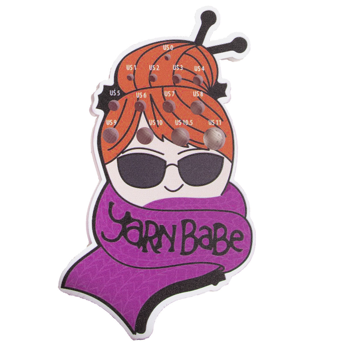Jimmy Beans Wool Yarn Babe Accessories - Mauve Scarf Needle Gauge - Extra Image
