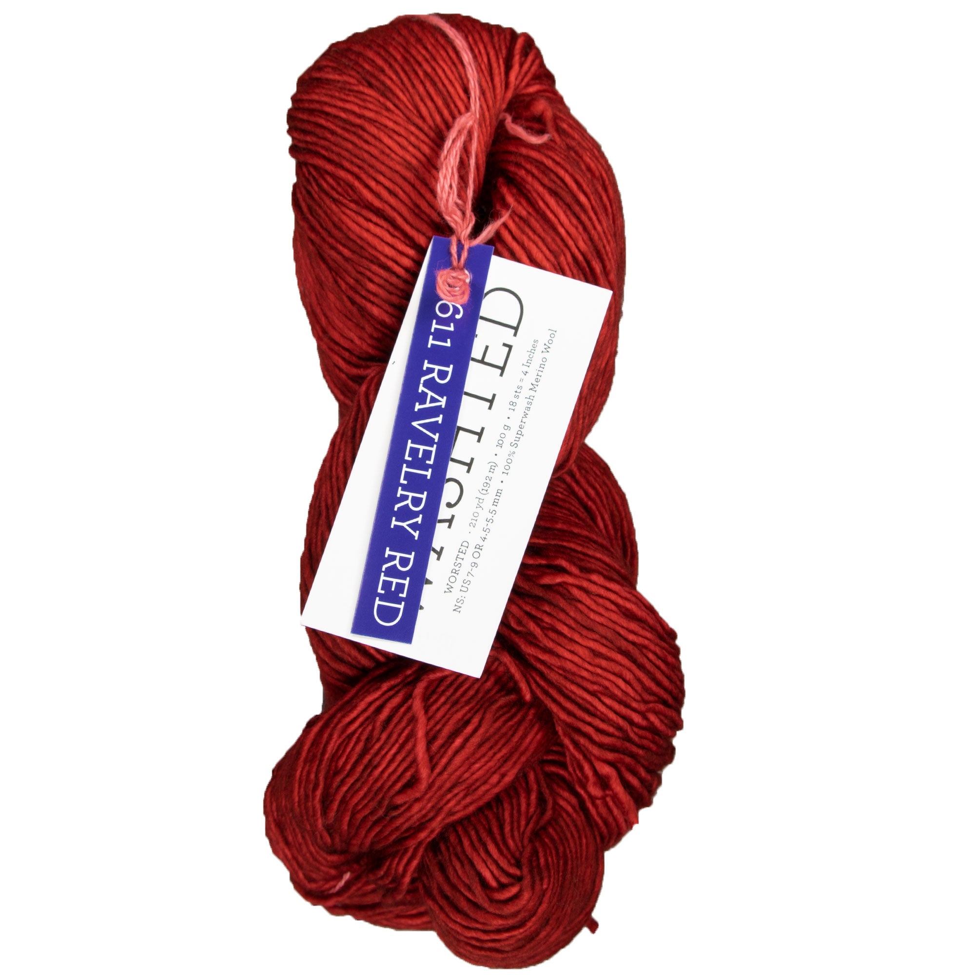 Malabrigo Washted Yarn - 611 Ravelry Red - Zoom Image
