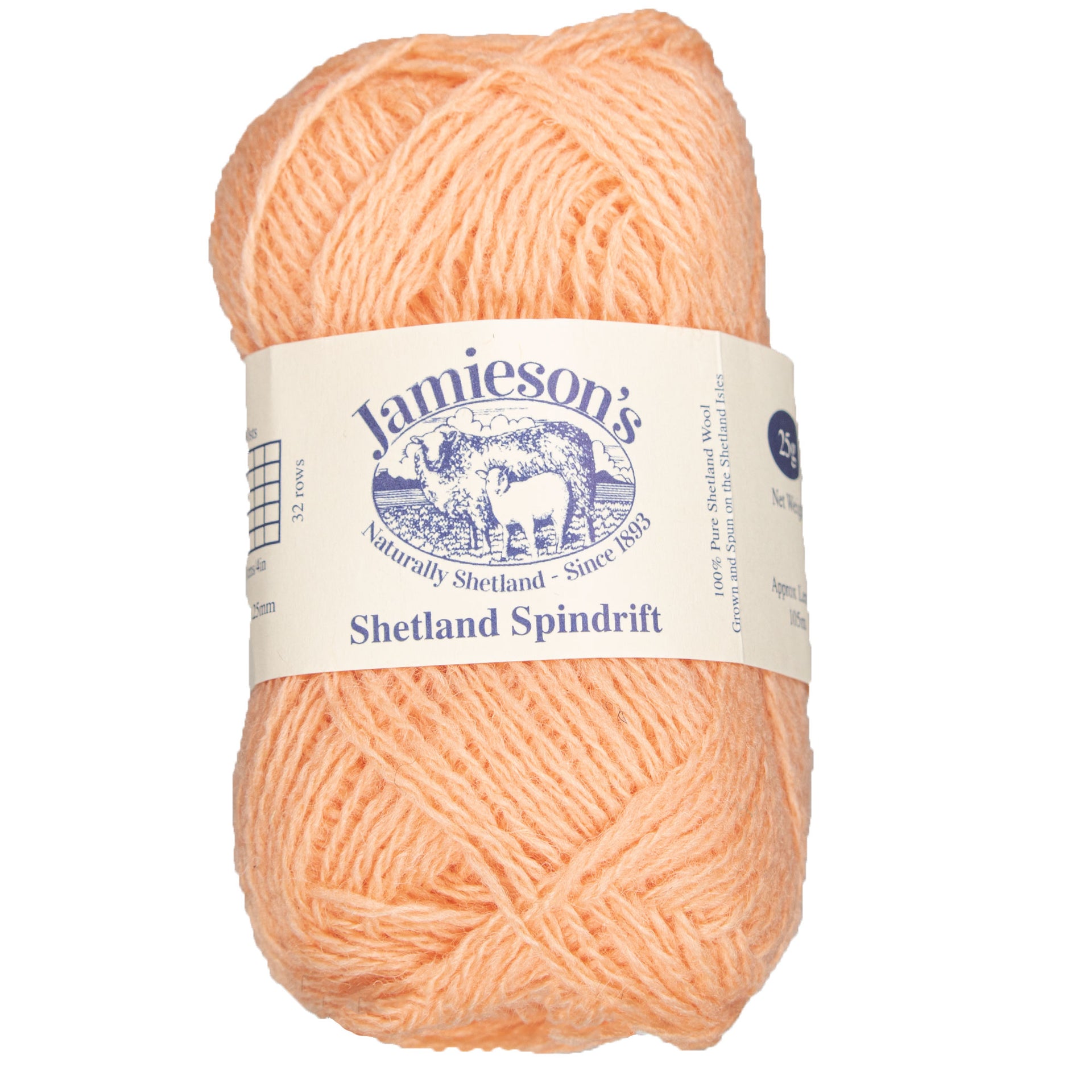Jamieson's of Shetland Spindrift Yarn - 435 Apricot - Zoom Image
