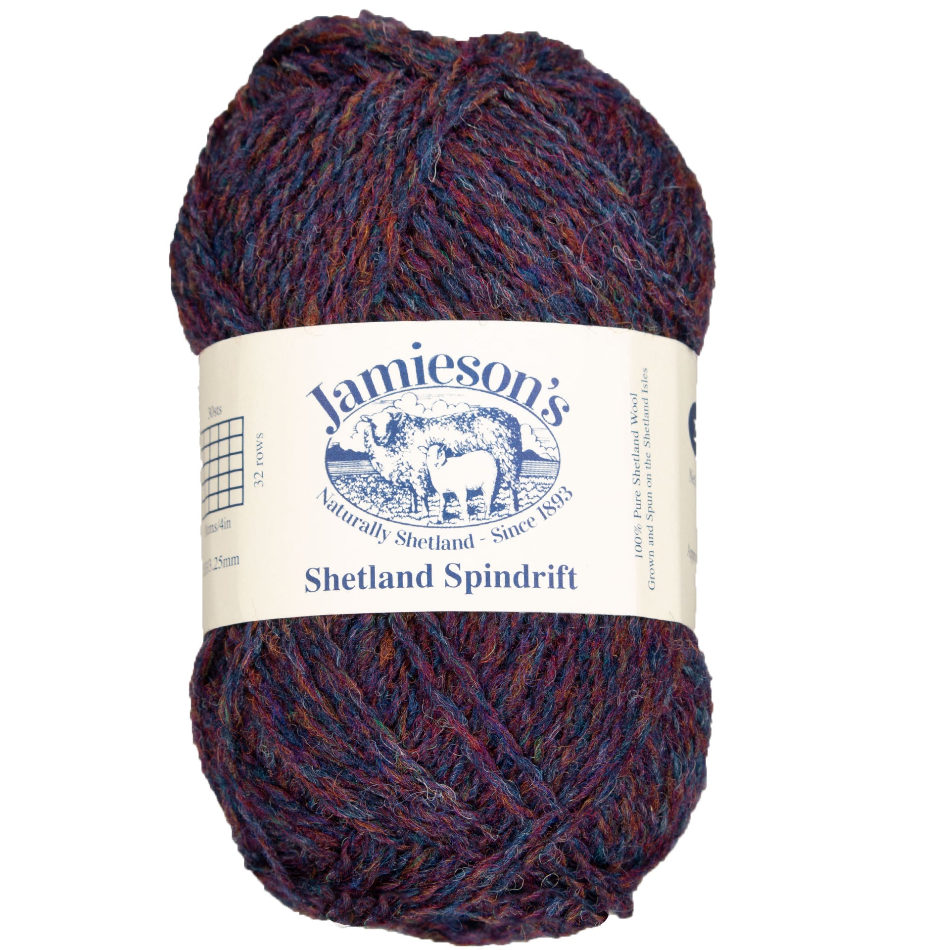 Jamieson's of Shetland Spindrift Yarn - 294 Blueberry - Zoom Image
