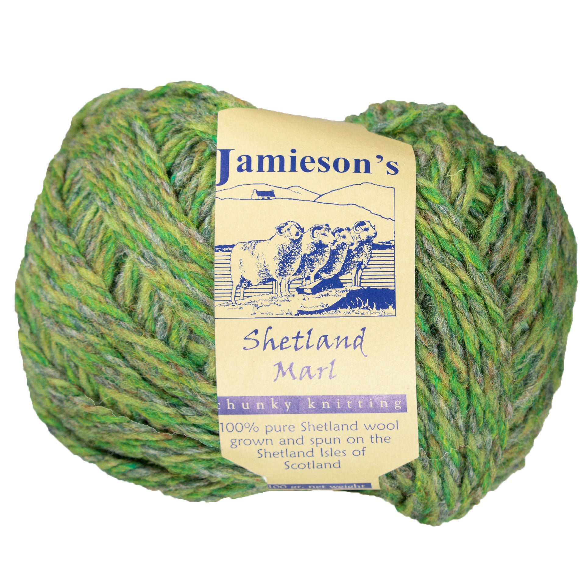 Jamieson's of Shetland Marl Chunky Yarn - 2109 Gooseberry - Zoom Image
