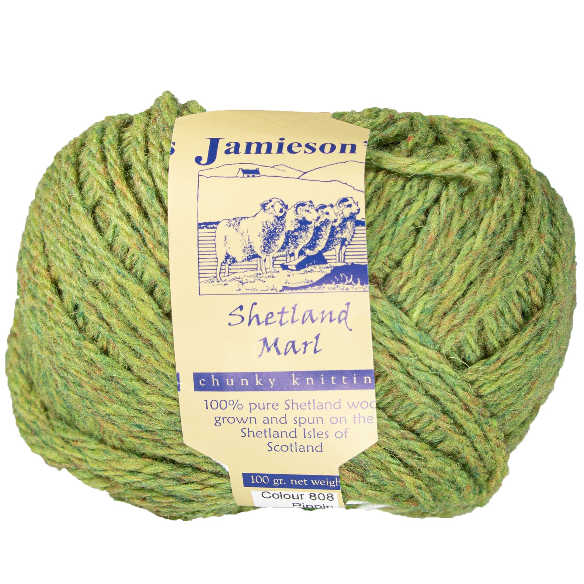 Jamieson's of Shetland Marl Chunky Yarn - 808 Pippin - Zoom Image
