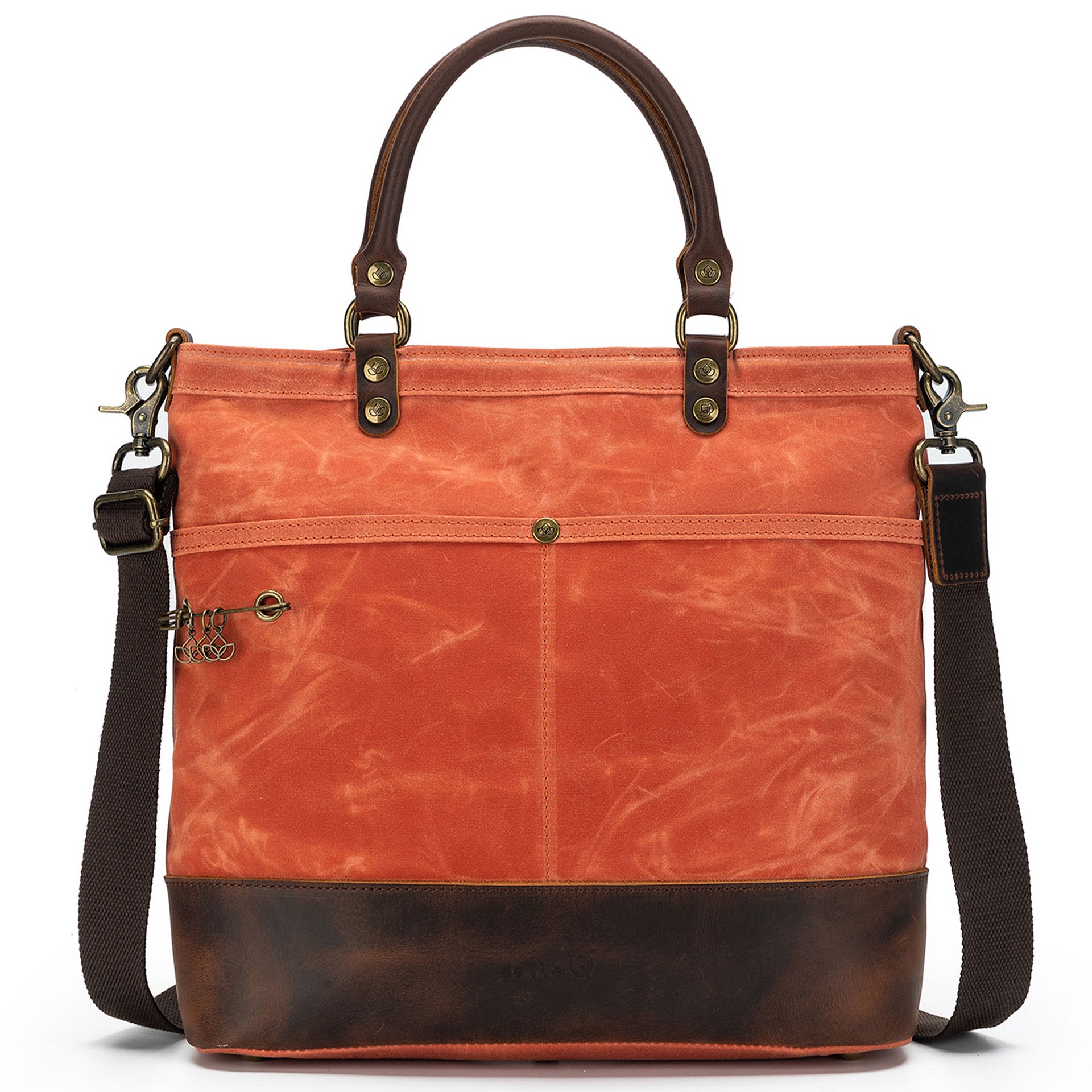 della Q Maker's Canvas Tote - Orange - Zoom Image
