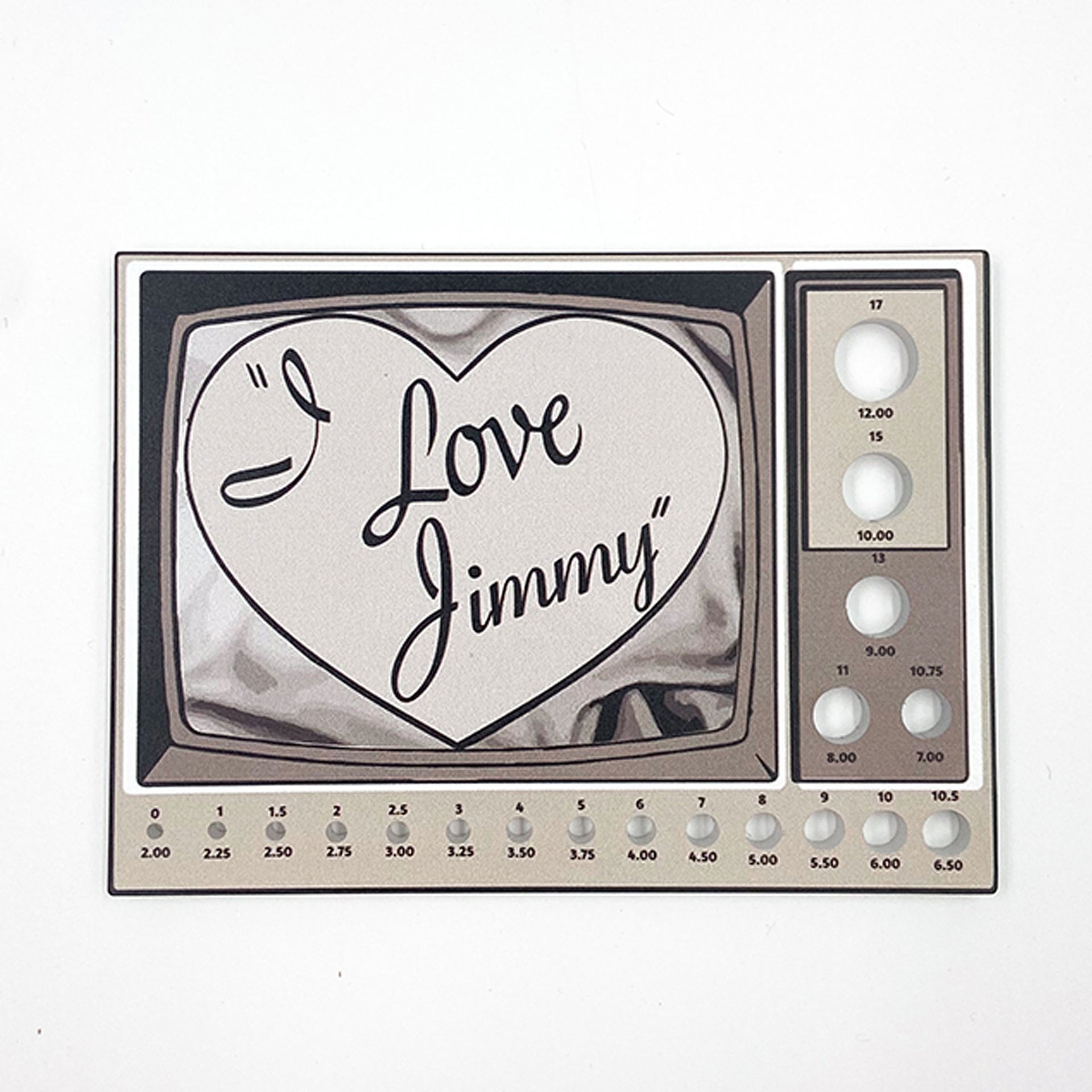 Jimmy Beans Wool StitchCom Needle Gauges - I Love Loopy - Zoom Image
