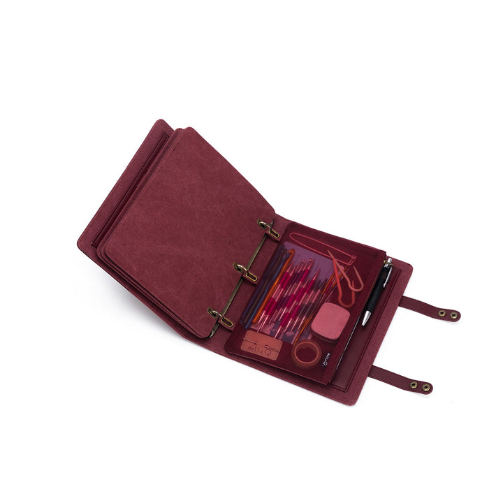 della Q Hook & Needle Notebook - Maroon - Extra Image
