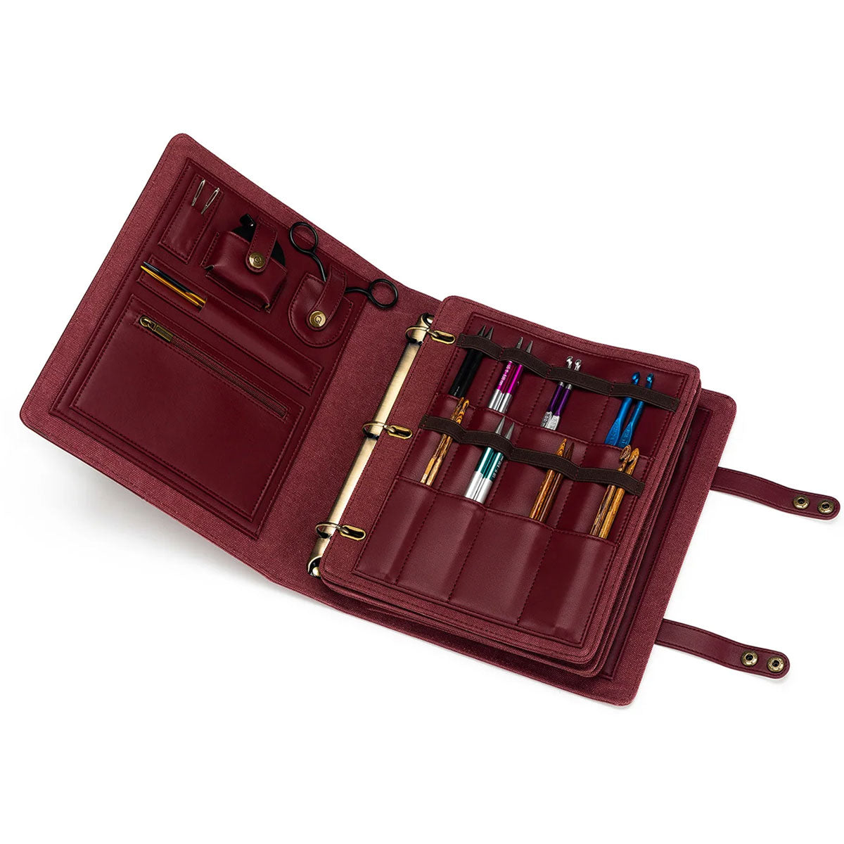 della Q Hook & Needle Notebook - Maroon - Extra Image