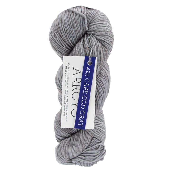 Malabrigo Arroyo Yarn - 429 Cape Cod Gray - Zoom Image