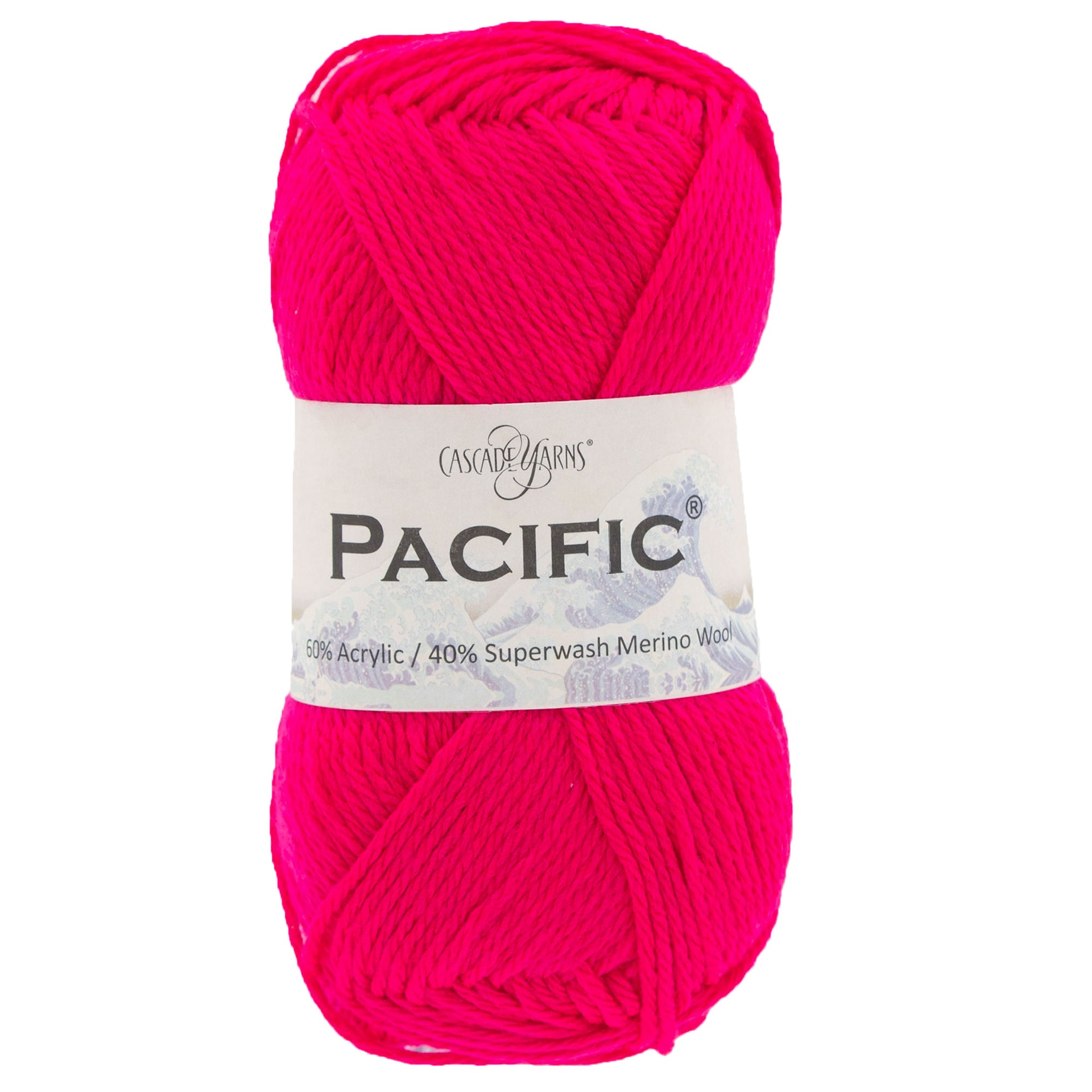 Cascade Yarns Pacific Yarn - 196 Neon Raspberry - Zoom Image
