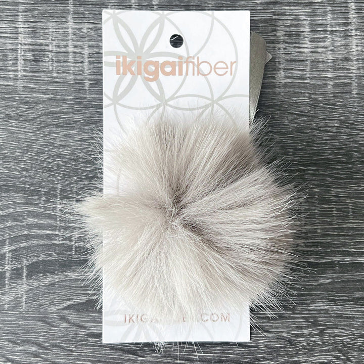 Ikigai Fiber Faux Luxe Pom Poms - Med Lux Grey - Extra Image