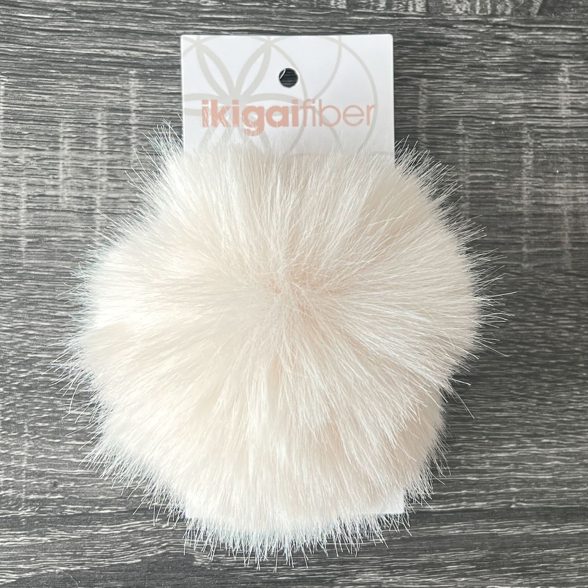 Ikigai Fiber Faux Luxe Pom Poms - Xl Lux Cream - Zoom Image
