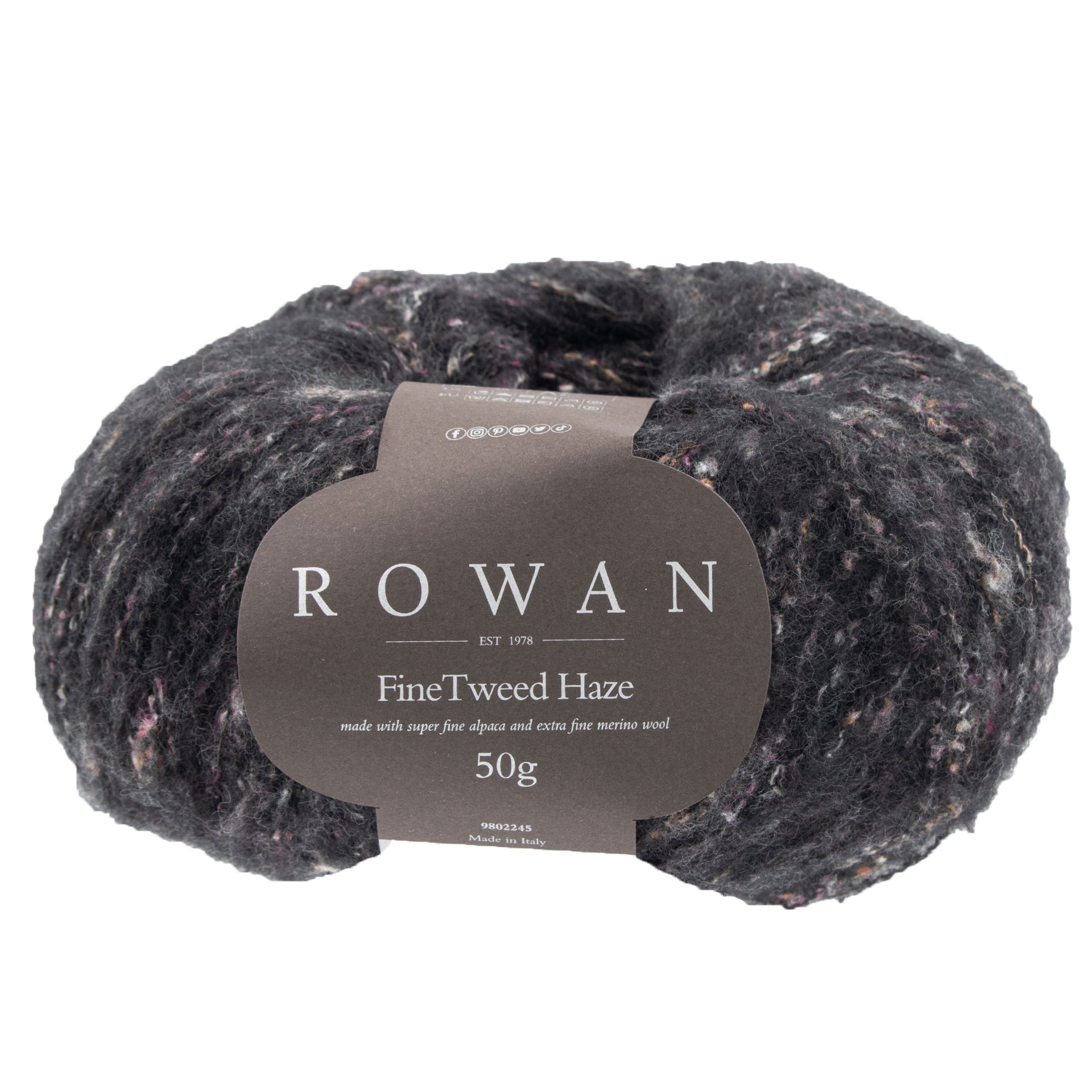 Rowan Fine Tweed Haze Yarn - 009 Nero - Zoom Image
