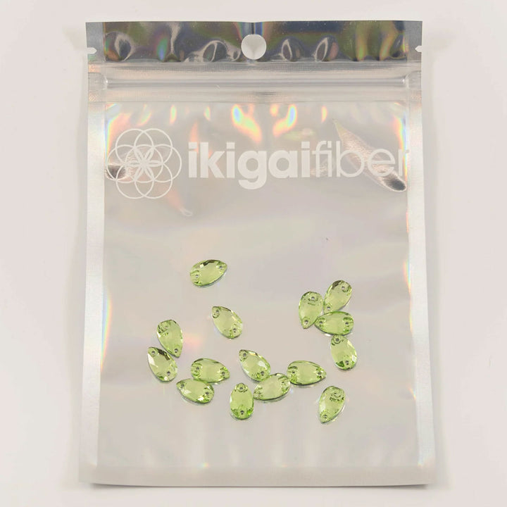 Ikigai Fiber Sew On Crystals & Buttons - Peridot Crystals - Extra Image
