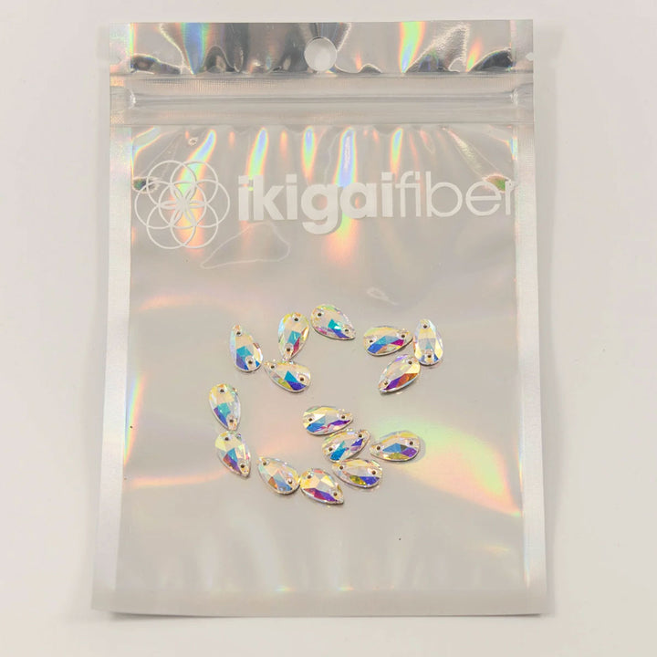 Ikigai Fiber Sew On Crystals & Buttons - Crystal AB - Extra Image