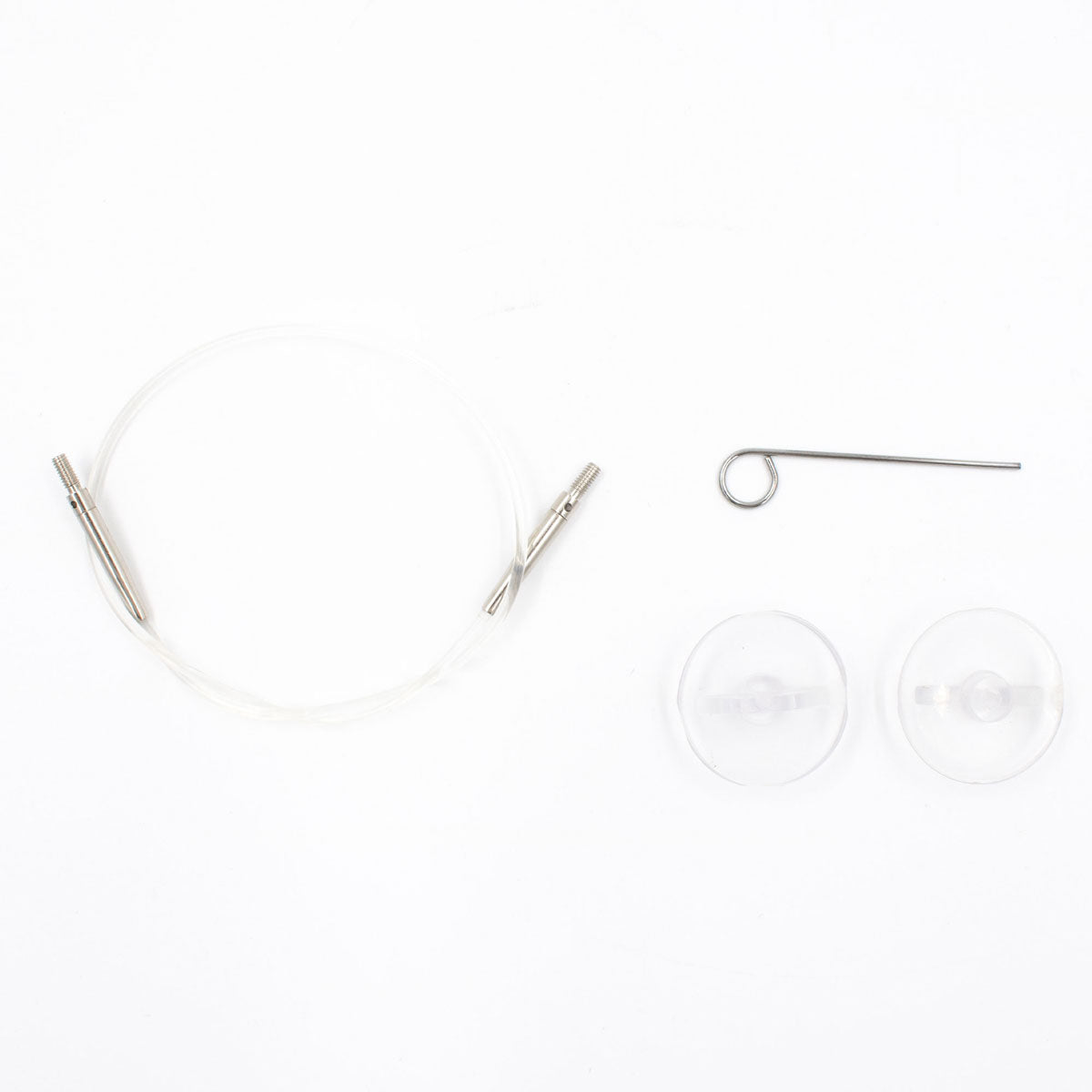 LYKKE Crafts Interchangeable Needle Cords - Clear - 20"/50 cm [for 5" tips] - Extra Image
