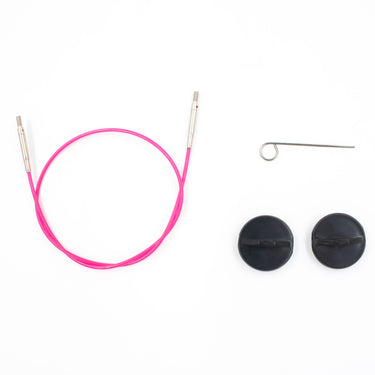 LYKKE Crafts Interchangeable Needle Cords - Pink - 16"/40 cm [for 3.5" tips] - Zoom Image