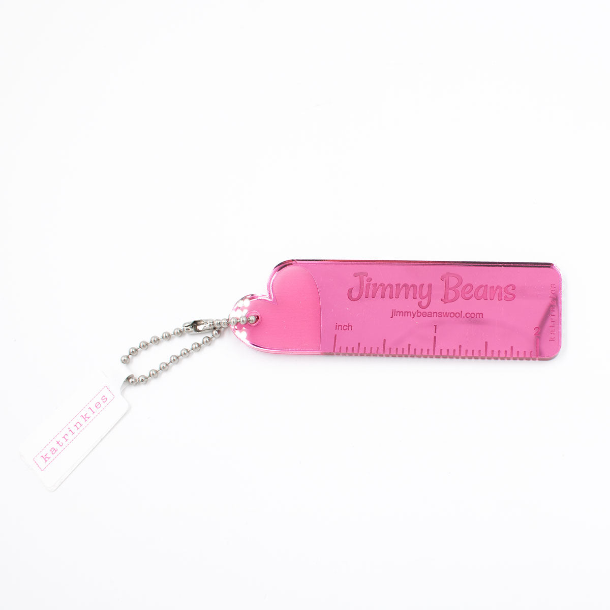 Katrinkles Fobs - Jimmy Beans 2" Pink Acrylic Heart - Extra Image