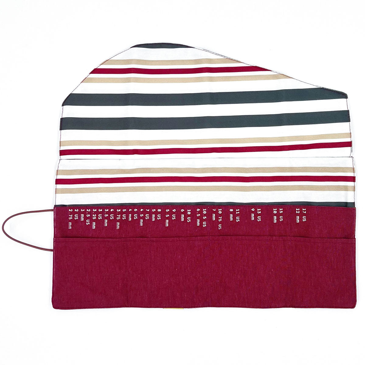 della Q Interchangeable Needle Case - 185-1 - *Linen - Wine - Extra Image