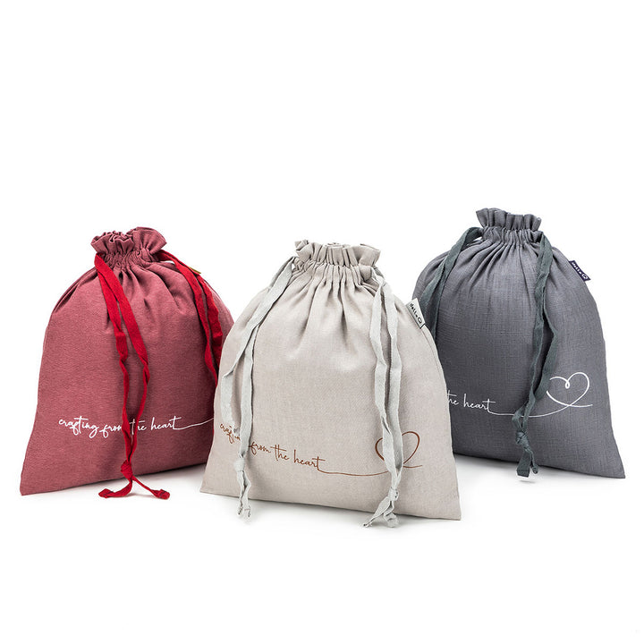 della Q Small Eden Project Bag - 115-1 - *Linen - Wine - Extra Image
