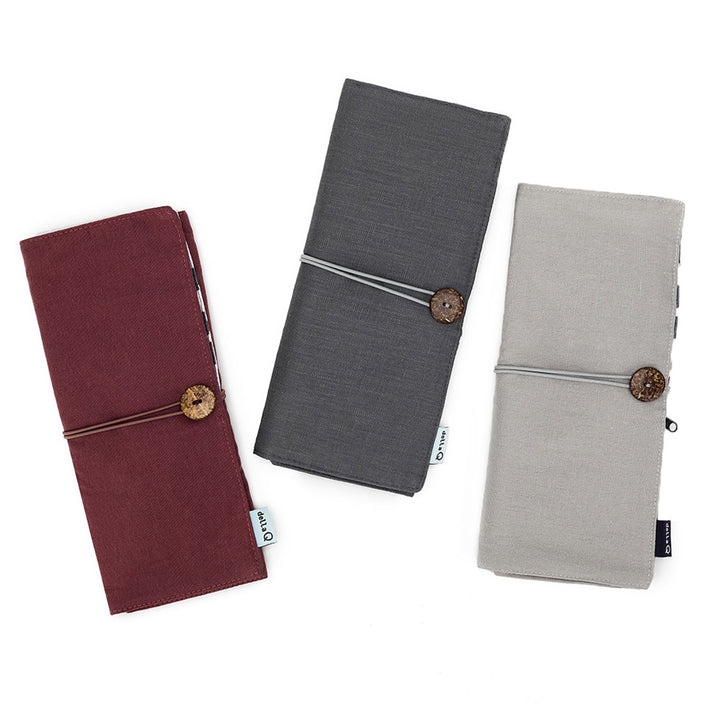 della Q Tri-Fold Circular Needle Case - 1145 - *Linen - Slate - Extra Image