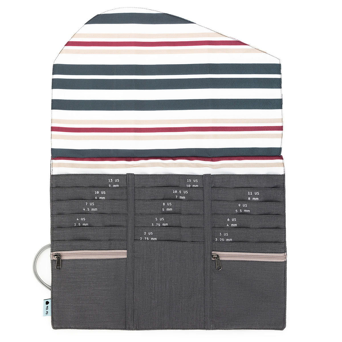 della Q Tri-Fold Circular Needle Case - 1145 - *Linen - Slate - Extra Image
