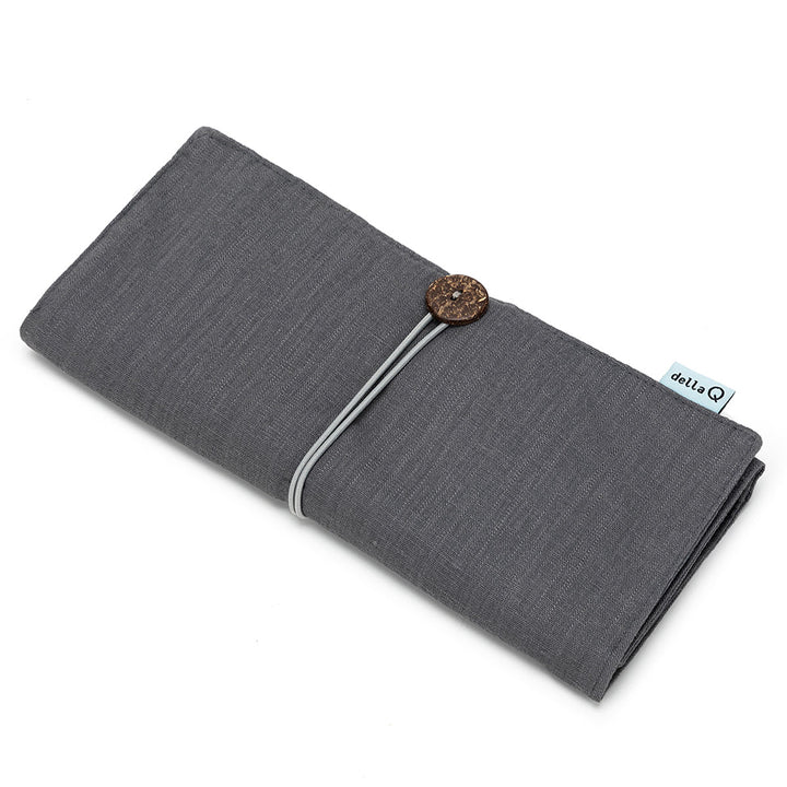 della Q Tri-Fold Circular Needle Case - 1145 - *Linen - Slate - Extra Image