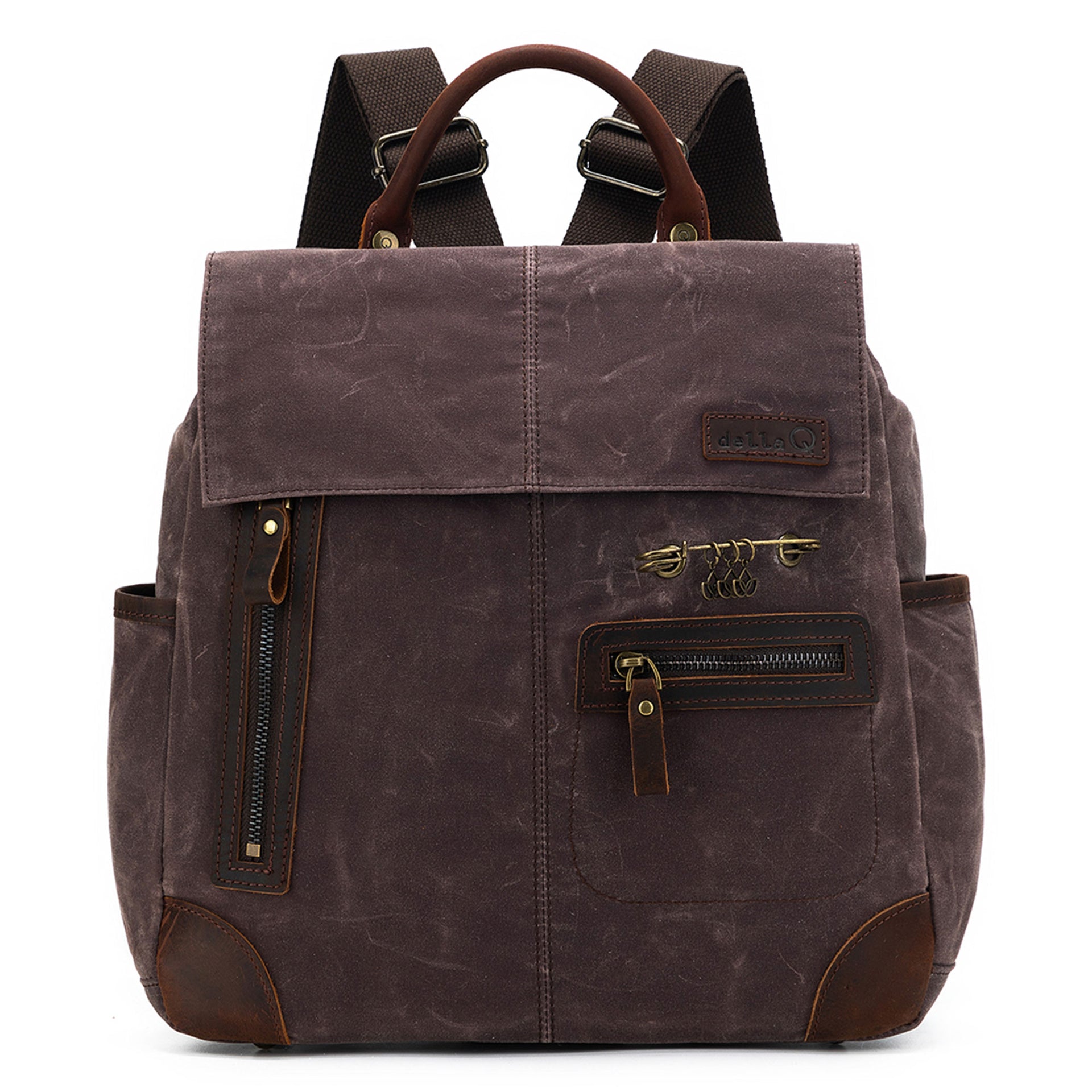 della Q Maker's Midi Backpack - Cocoa - Zoom Image
