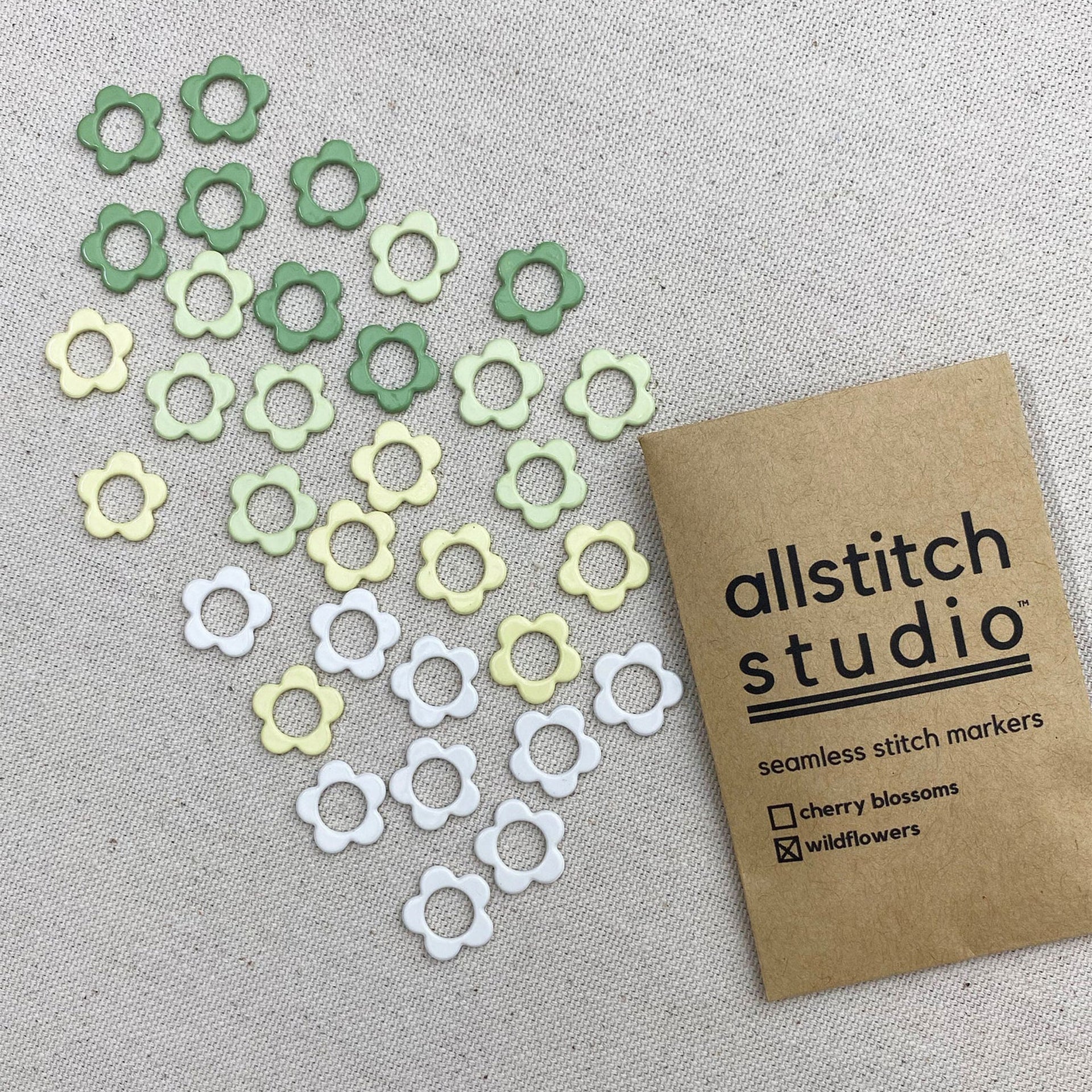 Allstitch Studio Seamless Stitch Markers - Large - Wildflowers - Zoom Image
