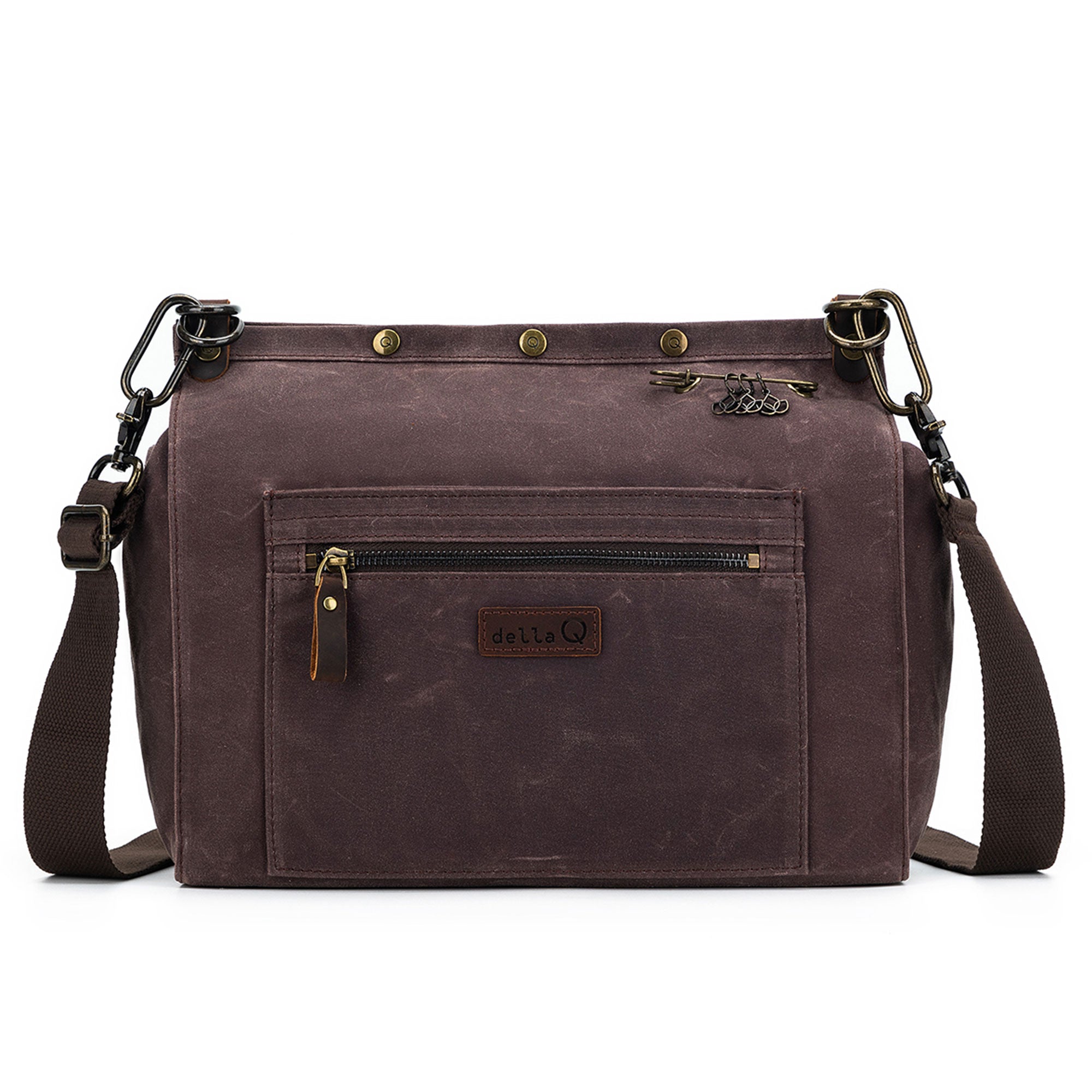 della Q Maker's Canvas Rucksack - Cocoa - Zoom Image