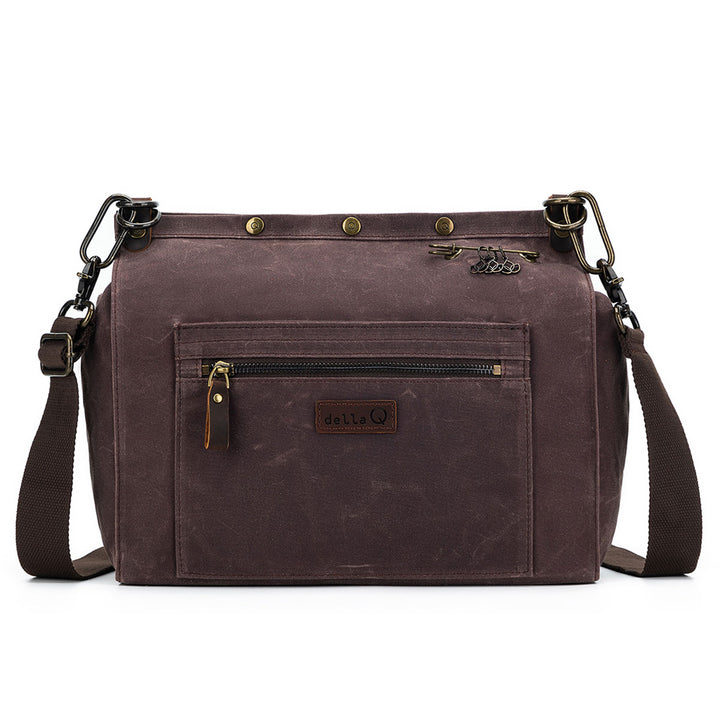 della Q Maker's Canvas Rucksack - Cocoa - Extra Image